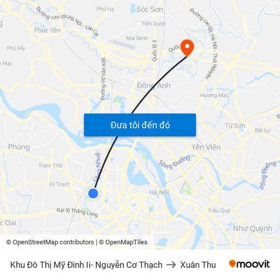 Khu Đô Thị Mỹ Đình Ii- Nguyễn Cơ Thạch to Xuân Thu map