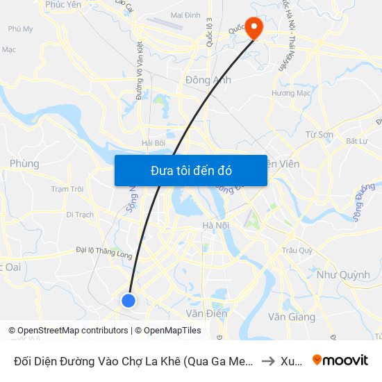 Đối Diện Đường Vào Chợ La Khê (Qua Ga Metro La Khê) - 405 Quang Trung (Hà Đông) to Xuân Thu map