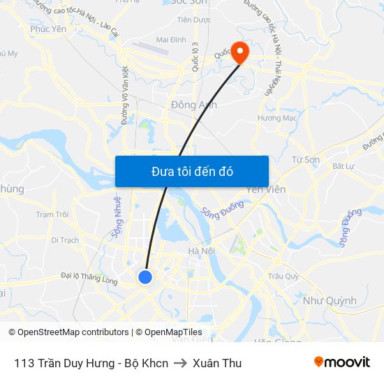 113 Trần Duy Hưng - Bộ Khcn to Xuân Thu map