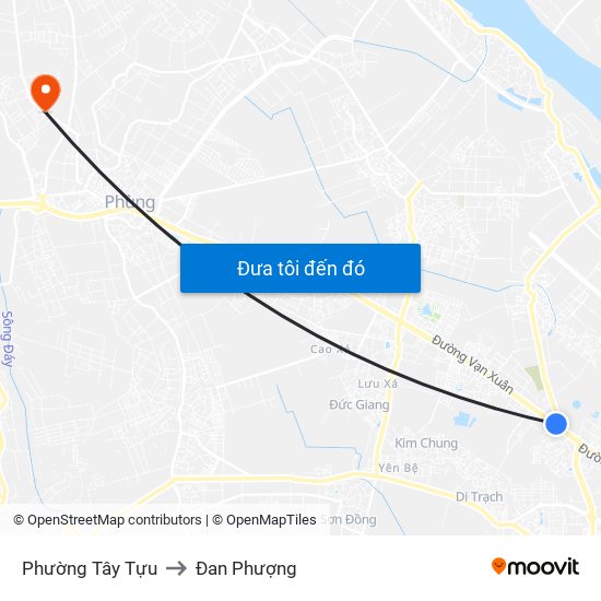 Phường Tây Tựu to Đan Phượng map