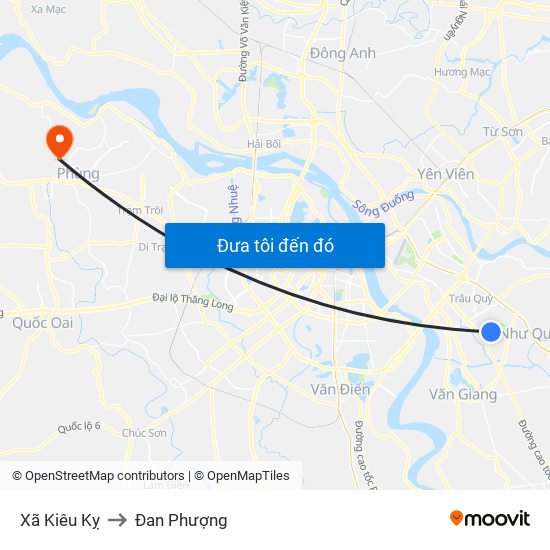 Xã Kiêu Kỵ to Đan Phượng map