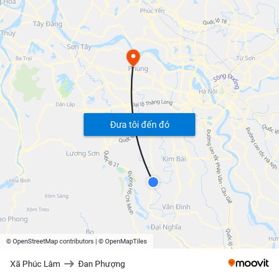 Xã Phúc Lâm to Đan Phượng map