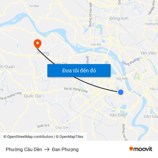 Phường Cầu Dền to Đan Phượng map