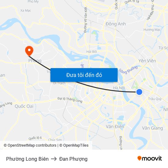 Phường Long Biên to Đan Phượng map
