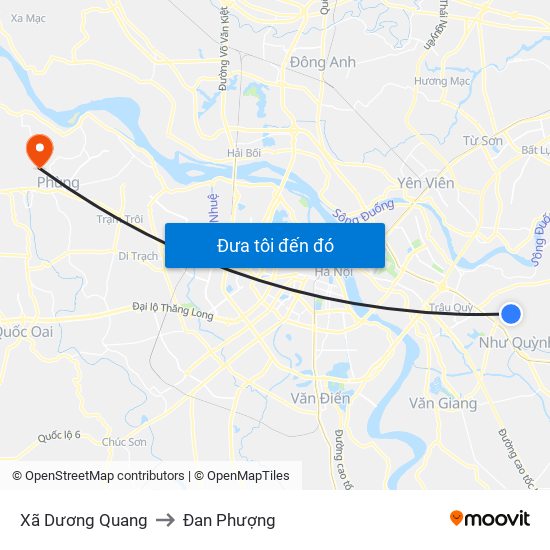 Xã Dương Quang to Đan Phượng map