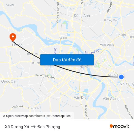Xã Dương Xá to Đan Phượng map