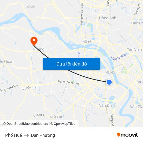 Phố Huế to Đan Phượng map