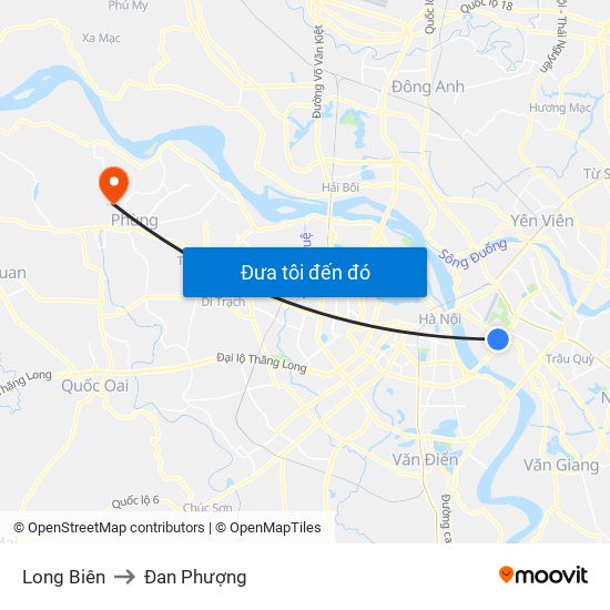 Long Biên to Đan Phượng map