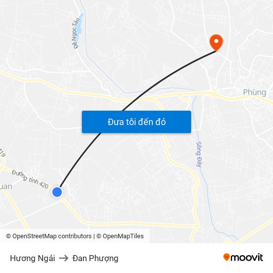 Hương Ngải to Đan Phượng map