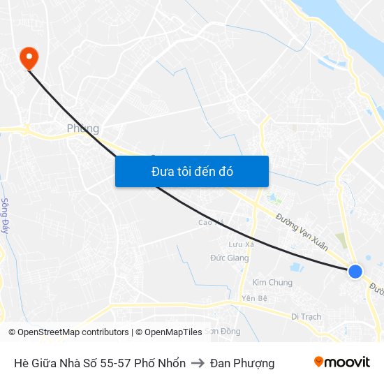 Hè Giữa Nhà Số 55-57 Phố Nhổn to Đan Phượng map