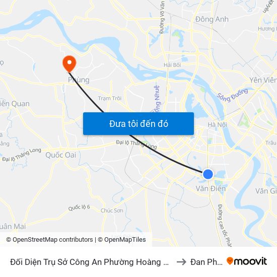 Đối Diện Trụ Sở Công An Phường Hoàng Liệt- 1277 Giải Phóng to Đan Phượng map