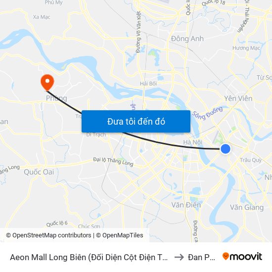 Aeon Mall Long Biên (Đối Diện Cột Điện T4a/2a-B Đường Cổ Linh) to Đan Phượng map