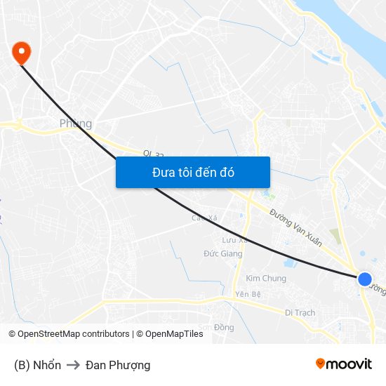 (B) Nhổn to Đan Phượng map