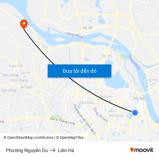 Phường Nguyễn Du to Liên Hà map