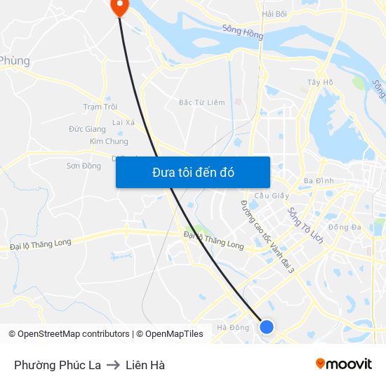 Phường Phúc La to Liên Hà map