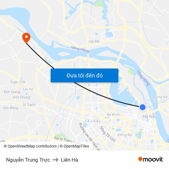 Nguyễn Trung Trực to Liên Hà map