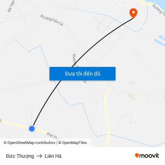 Đức Thượng to Liên Hà map