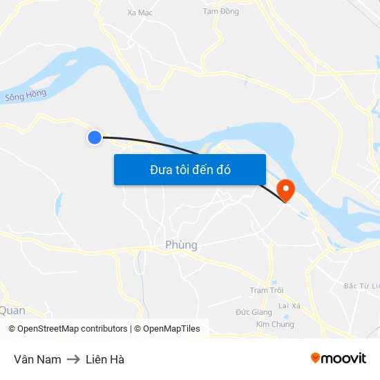 Vân Nam to Liên Hà map