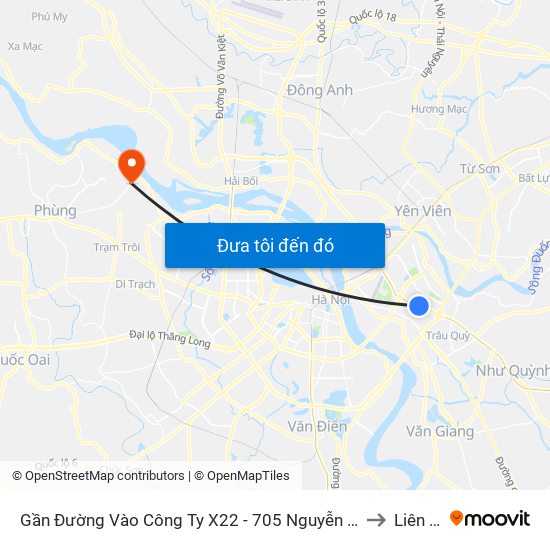 Gần Đường Vào Công Ty X22 - 705 Nguyễn Văn Linh to Liên Hà map