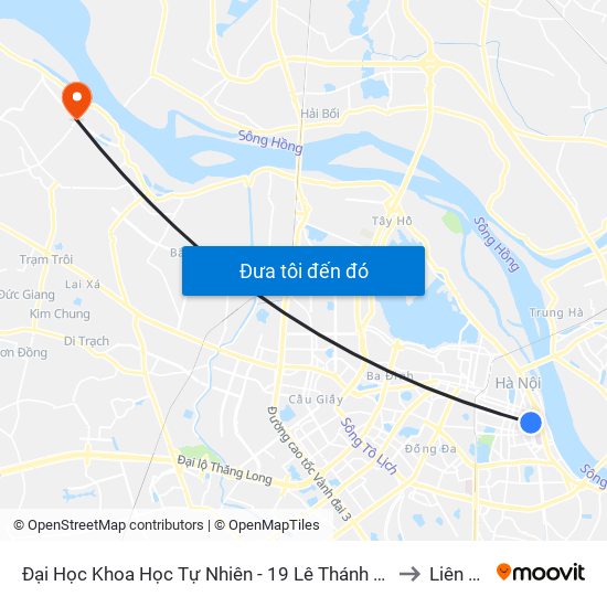 Đại Học Khoa Học Tự Nhiên - 19 Lê Thánh Tông to Liên Hà map