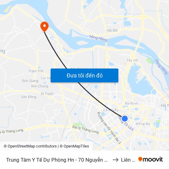 Trung Tâm Y Tế Dự Phòng Hn - 70 Nguyễn Chí Thanh to Liên Hà map