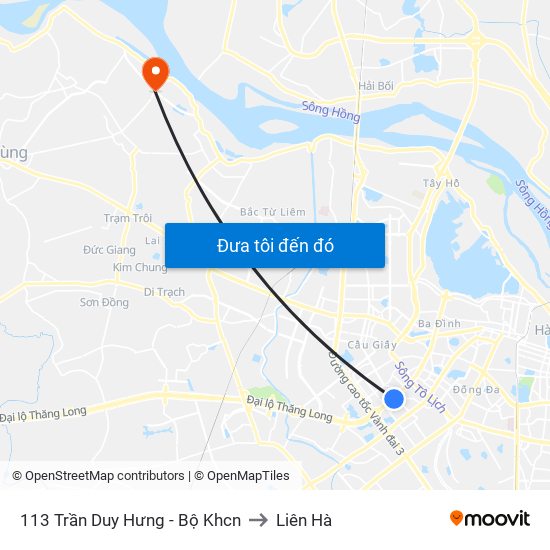 113 Trần Duy Hưng - Bộ Khcn to Liên Hà map