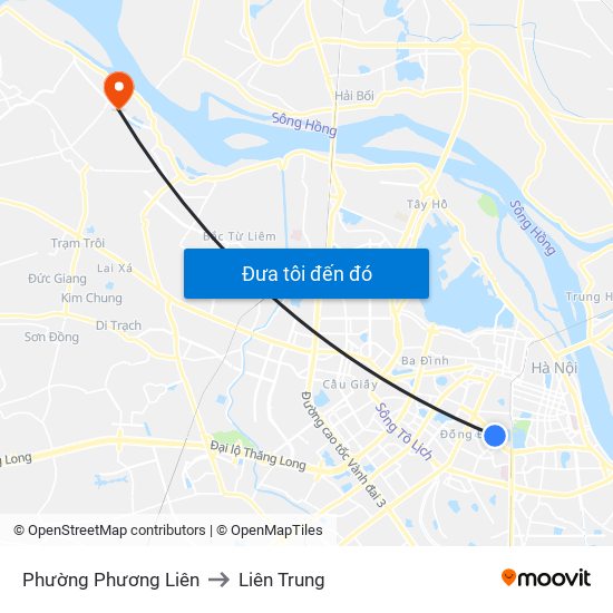 Phường Phương Liên to Liên Trung map