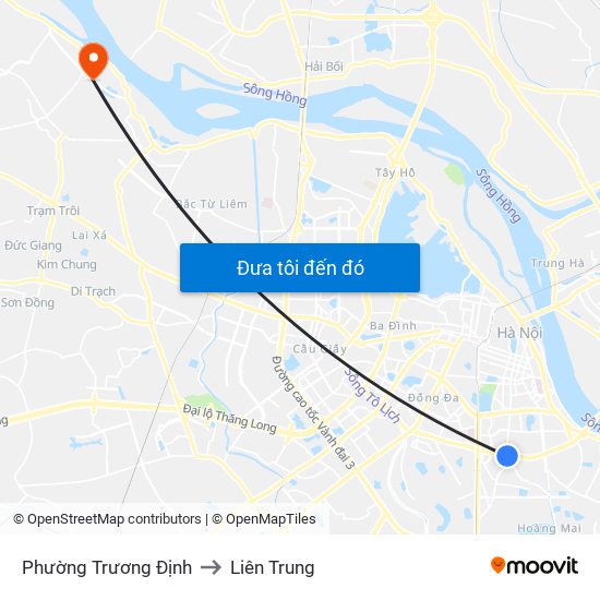 Phường Trương Định to Liên Trung map