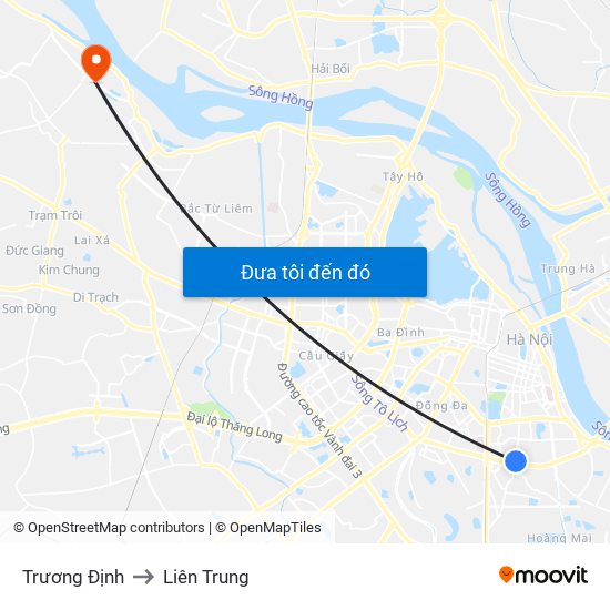 Trương Định to Liên Trung map