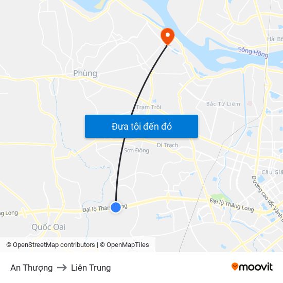 An Thượng to Liên Trung map
