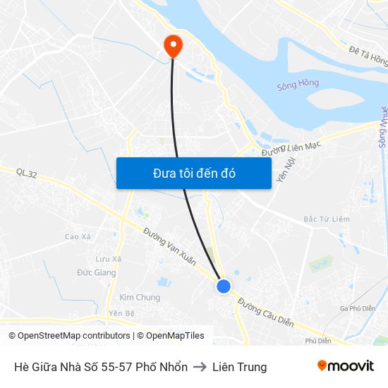 Hè Giữa Nhà Số 55-57 Phố Nhổn to Liên Trung map