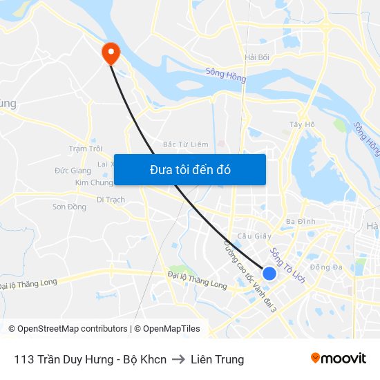 113 Trần Duy Hưng - Bộ Khcn to Liên Trung map