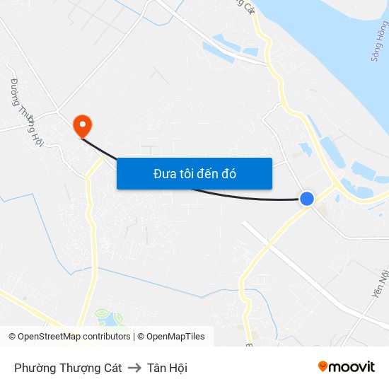 Phường Thượng Cát to Tân Hội map