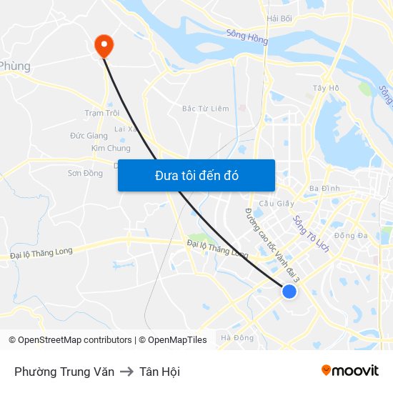 Phường Trung Văn to Tân Hội map