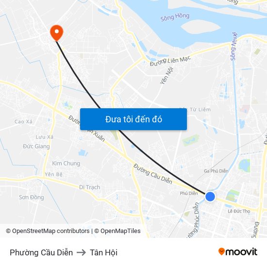 Phường Cầu Diễn to Tân Hội map