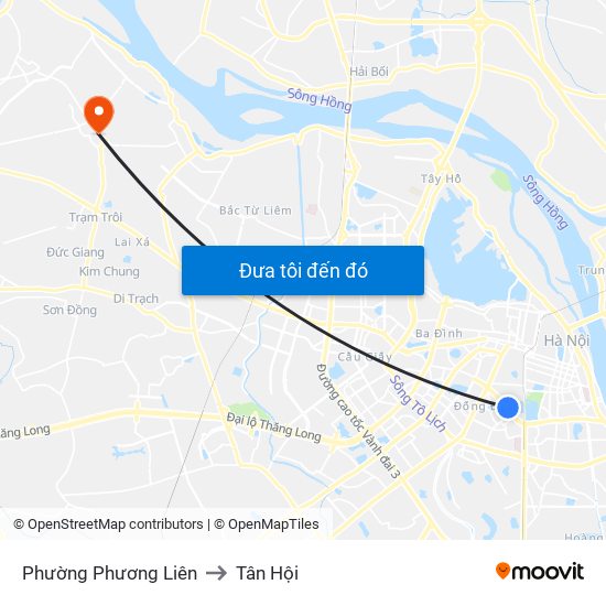 Phường Phương Liên to Tân Hội map