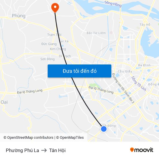 Phường Phú La to Tân Hội map