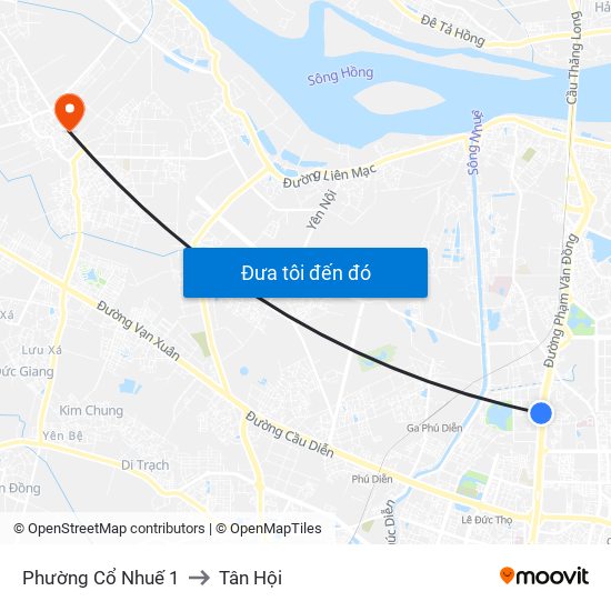 Phường Cổ Nhuế 1 to Tân Hội map