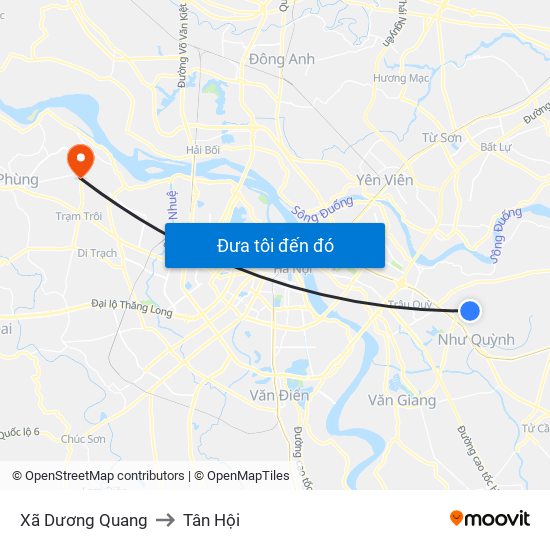 Xã Dương Quang to Tân Hội map