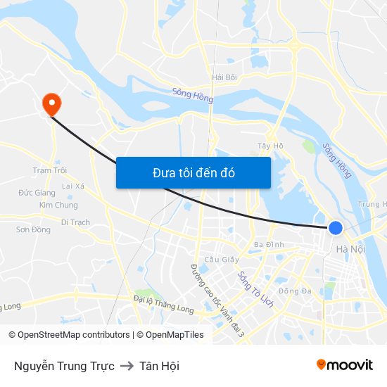 Nguyễn Trung Trực to Tân Hội map