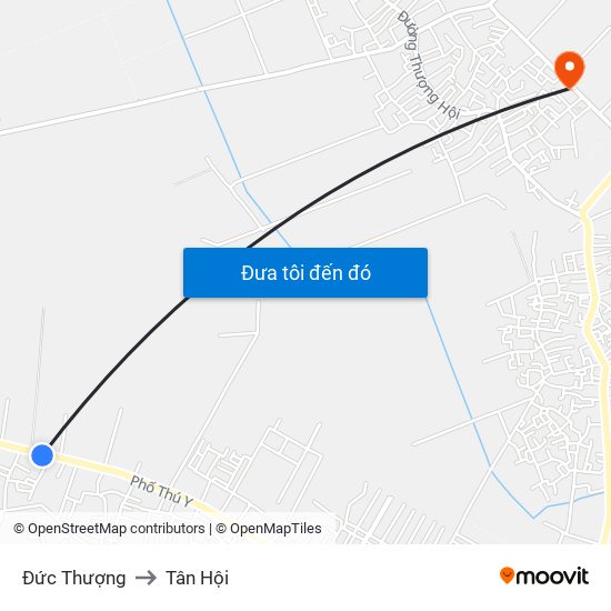 Đức Thượng to Tân Hội map