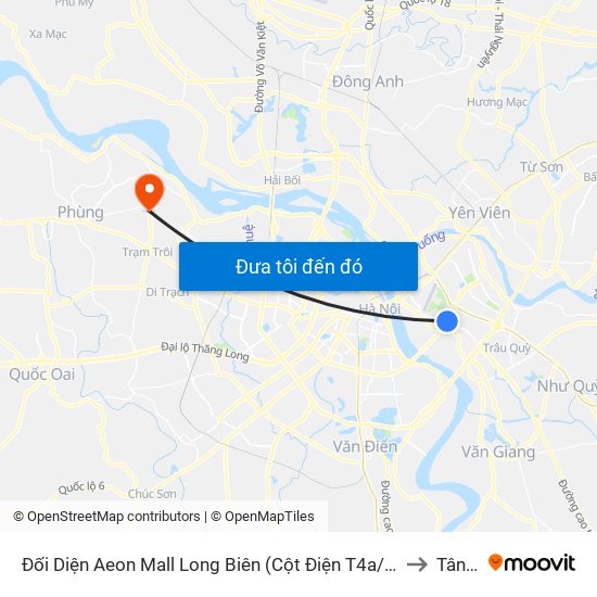 Đối Diện Aeon Mall Long Biên (Cột Điện T4a/2a-B Đường Cổ Linh) to Tân Hội map