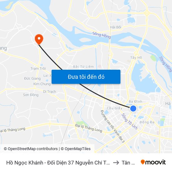 Hồ Ngọc Khánh - Đối Diện 37 Nguyễn Chí Thanh to Tân Hội map