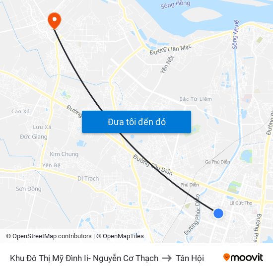 Khu Đô Thị Mỹ Đình Ii- Nguyễn Cơ Thạch to Tân Hội map