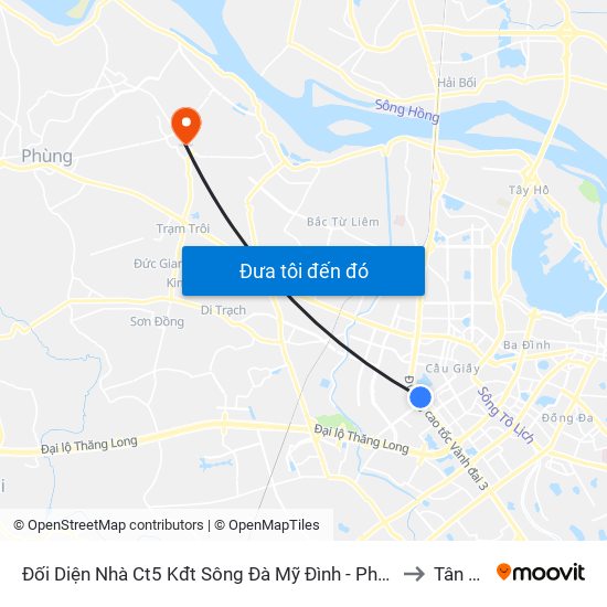 Đối Diện Nhà Ct5 Kđt Sông Đà Mỹ Đình - Phạm Hùng to Tân Hội map