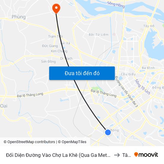 Đối Diện Đường Vào Chợ La Khê (Qua Ga Metro La Khê) - 405 Quang Trung (Hà Đông) to Tân Hội map