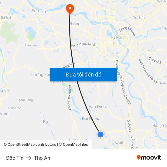 Đốc Tín to Thọ An map