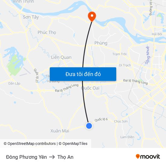 Đông Phương Yên to Thọ An map