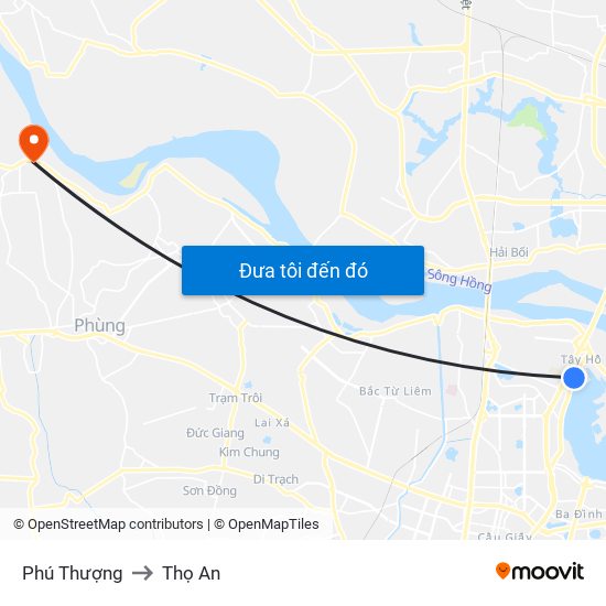 Phú Thượng to Thọ An map