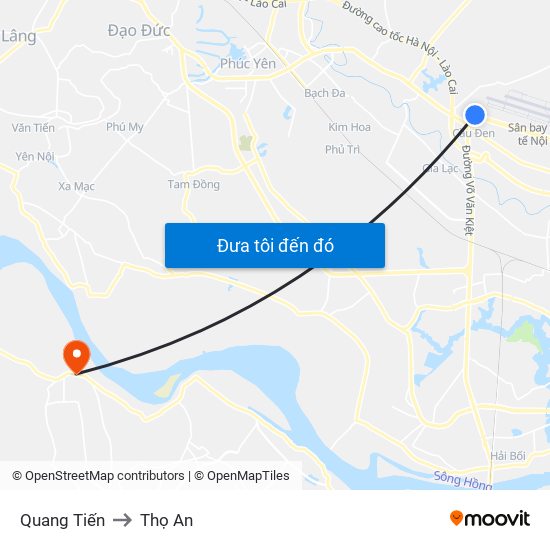 Quang Tiến to Thọ An map